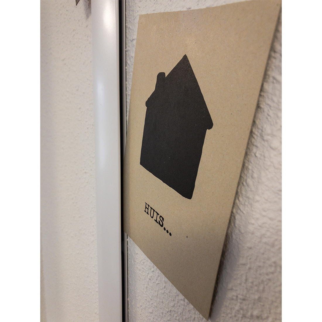 Close up kaart in zijkant Card Rail gestoken