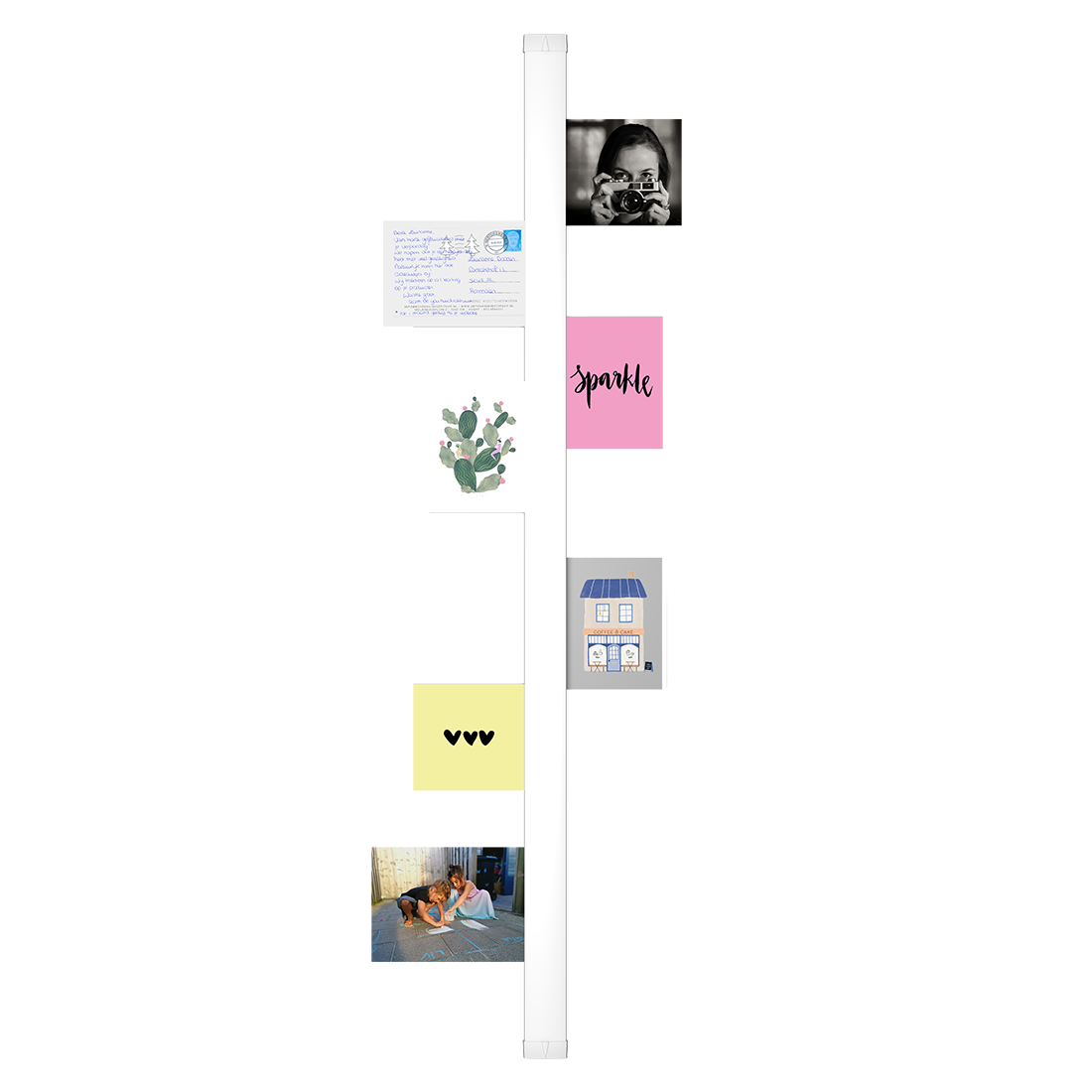 Card Rail met fotos en kaarten