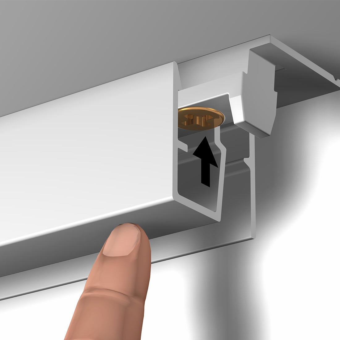R40 Rail Click & Connect clip rail bevestigen aan clip