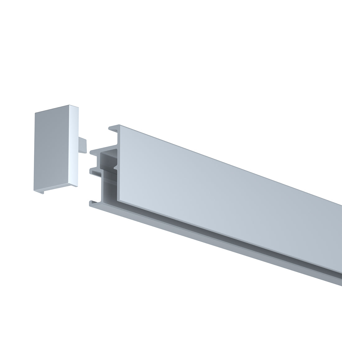 Eindkap voor R20 Rail grijs aan rail bevestigen