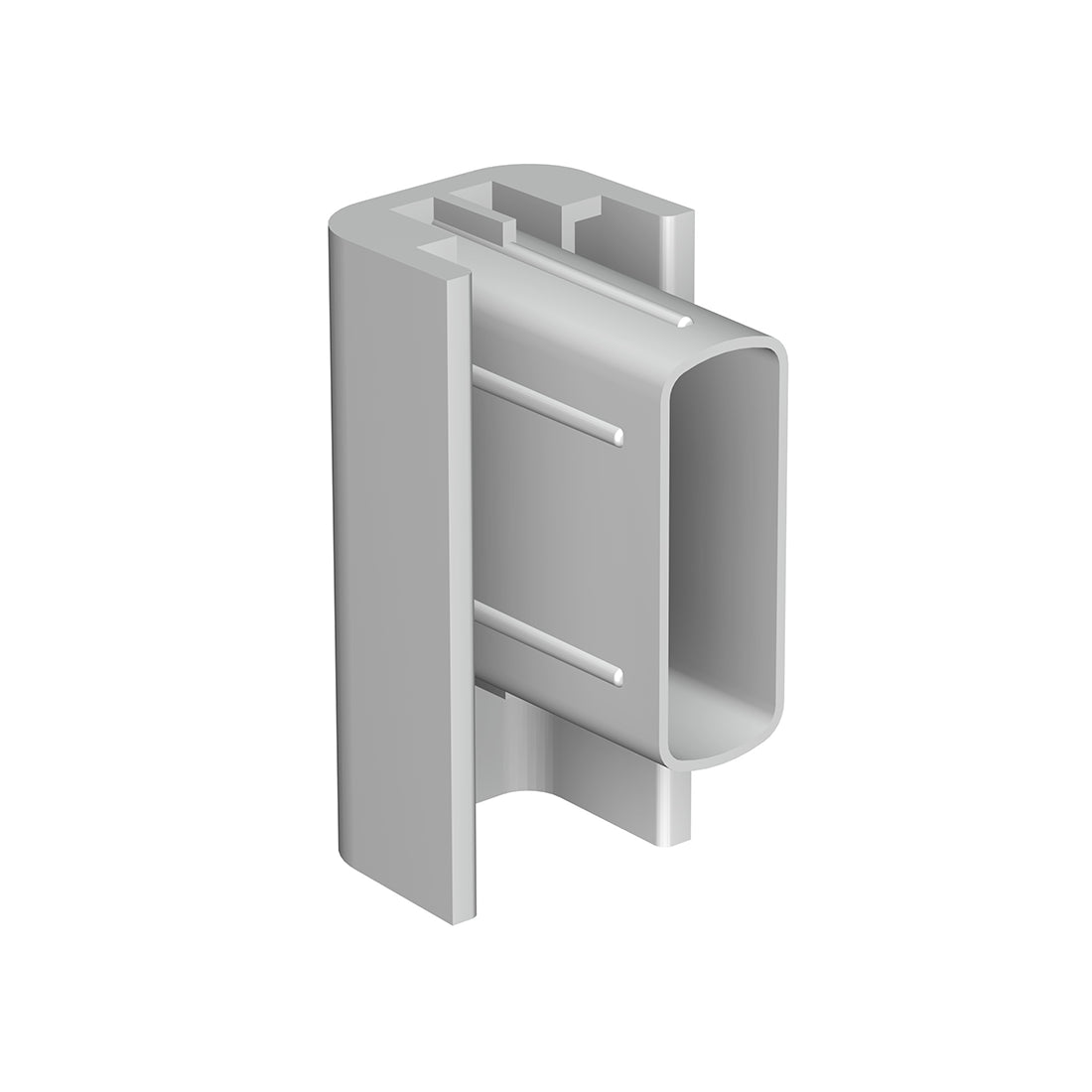 eindkap click rail grijs