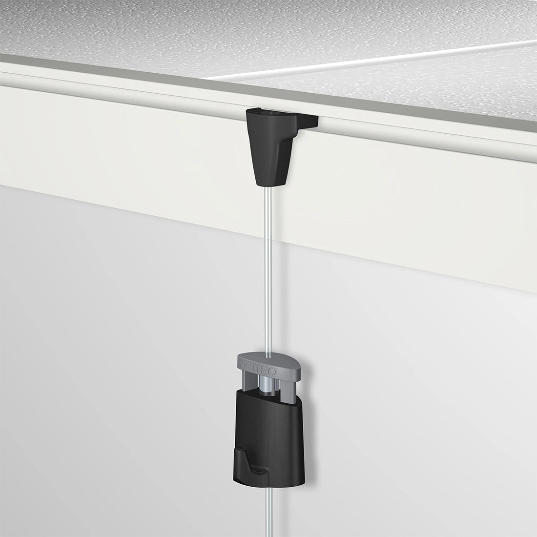 Zwarte scheidingswandhaak met Micro Grip haak 20kg