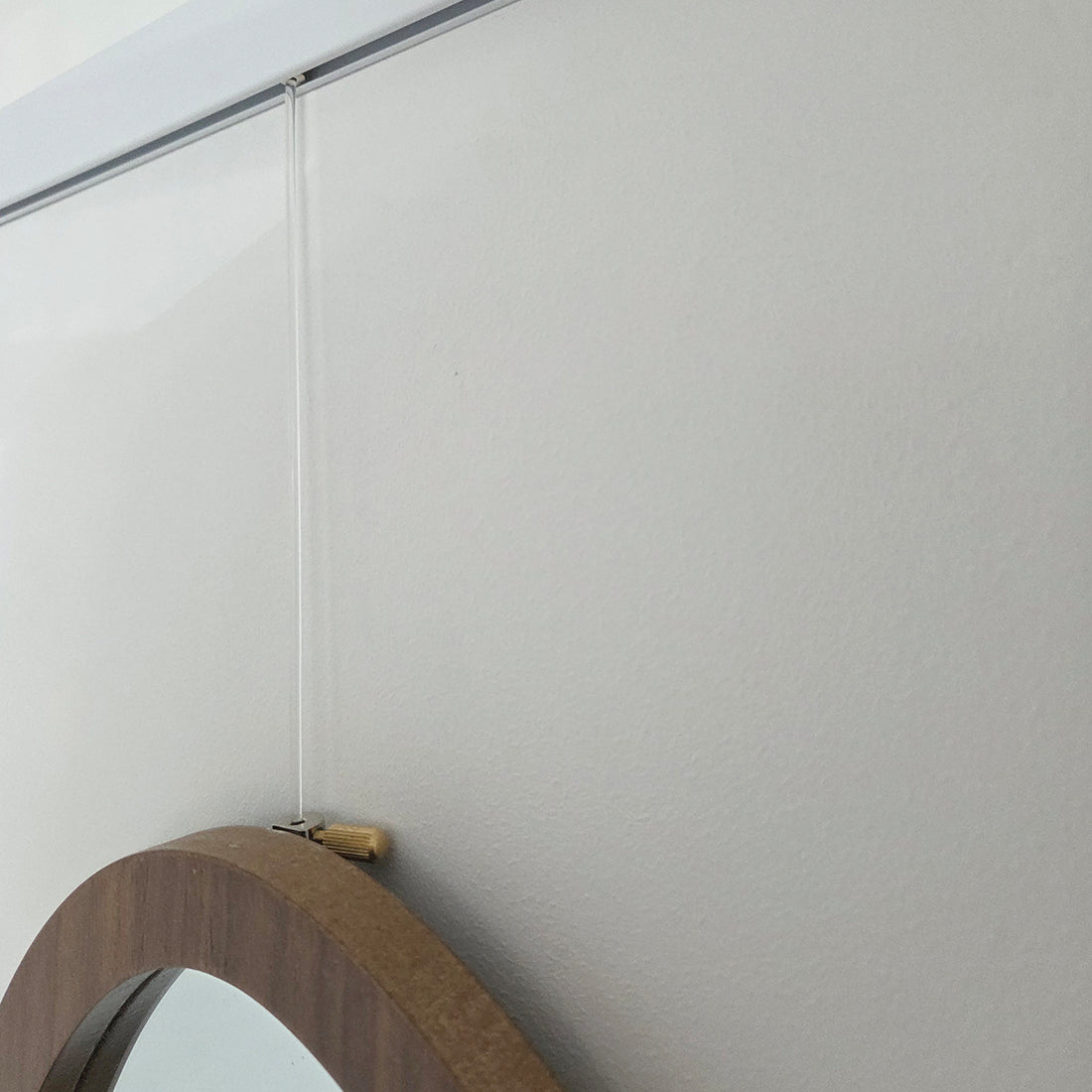 glijder economy in click rail met rond messing haak