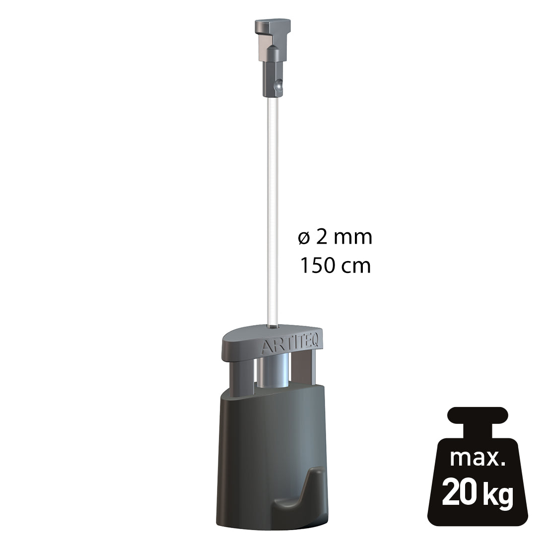 Ophangset 2 mm Twister perlon + Micro Grip 20 kg