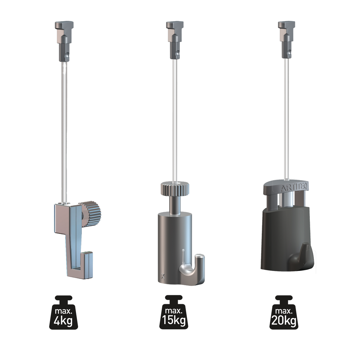 Ophangset draad + haak zelf samenstellen