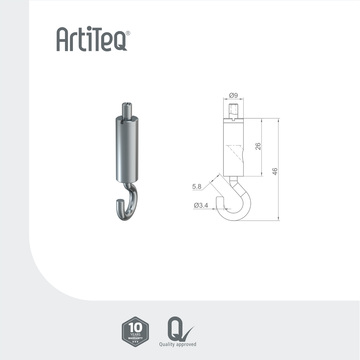 Signing staaldraadhaak zelfklemmend ST02NI