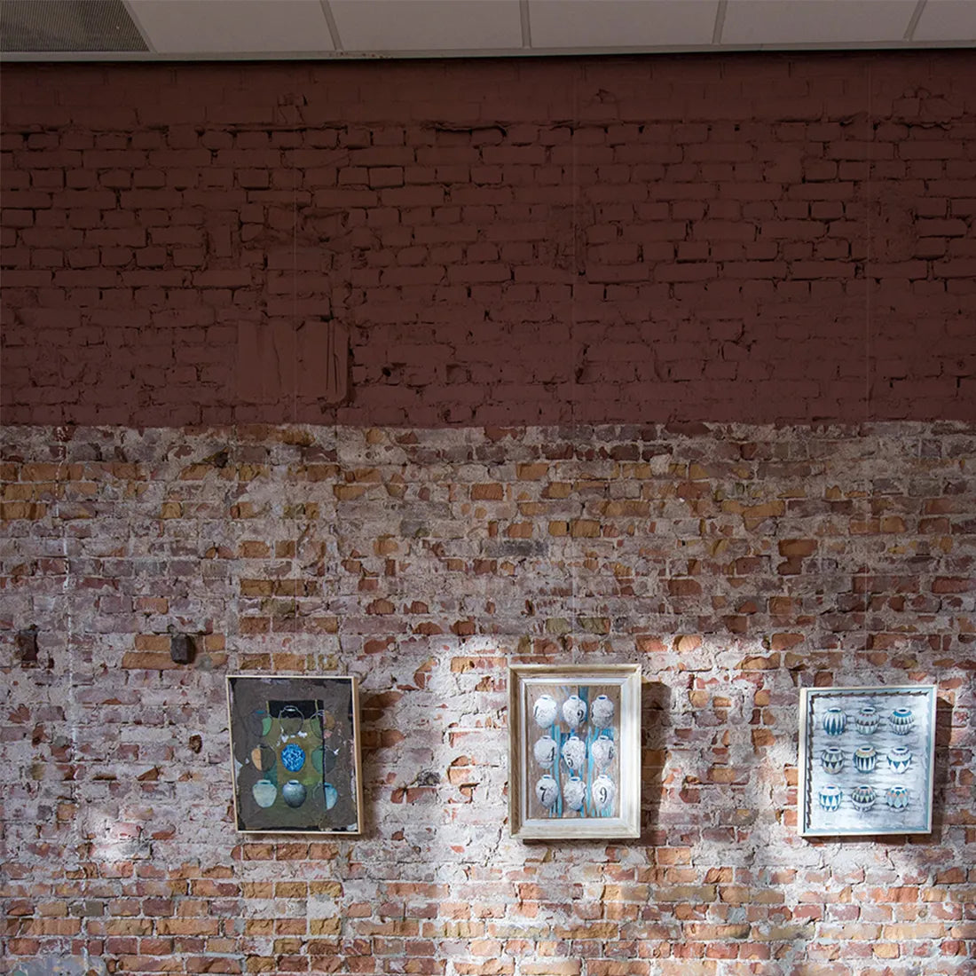 Top rail systeemplafond bakstenen museum