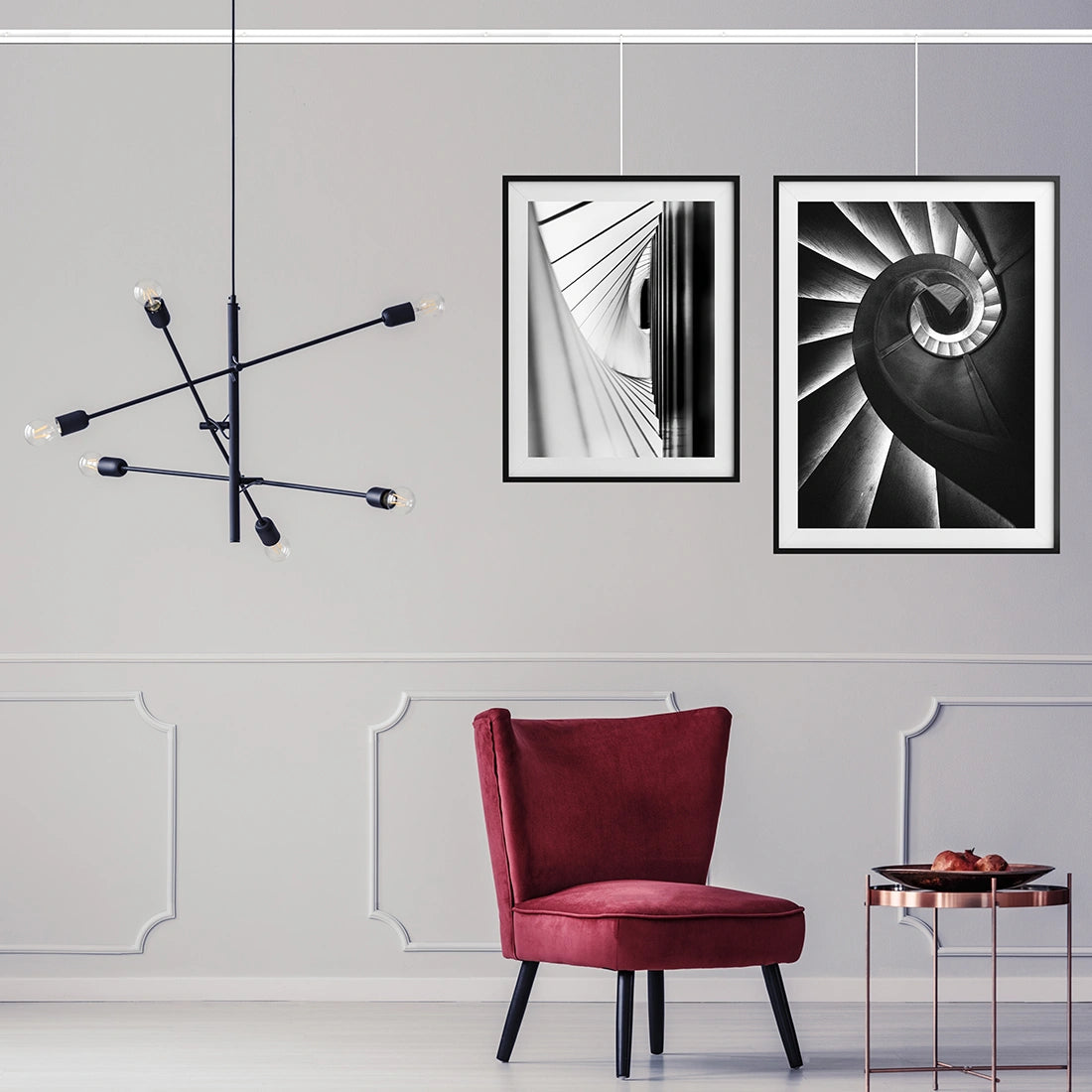 Classic Rail plus schilderij ophangsysteem zwarte lijsten