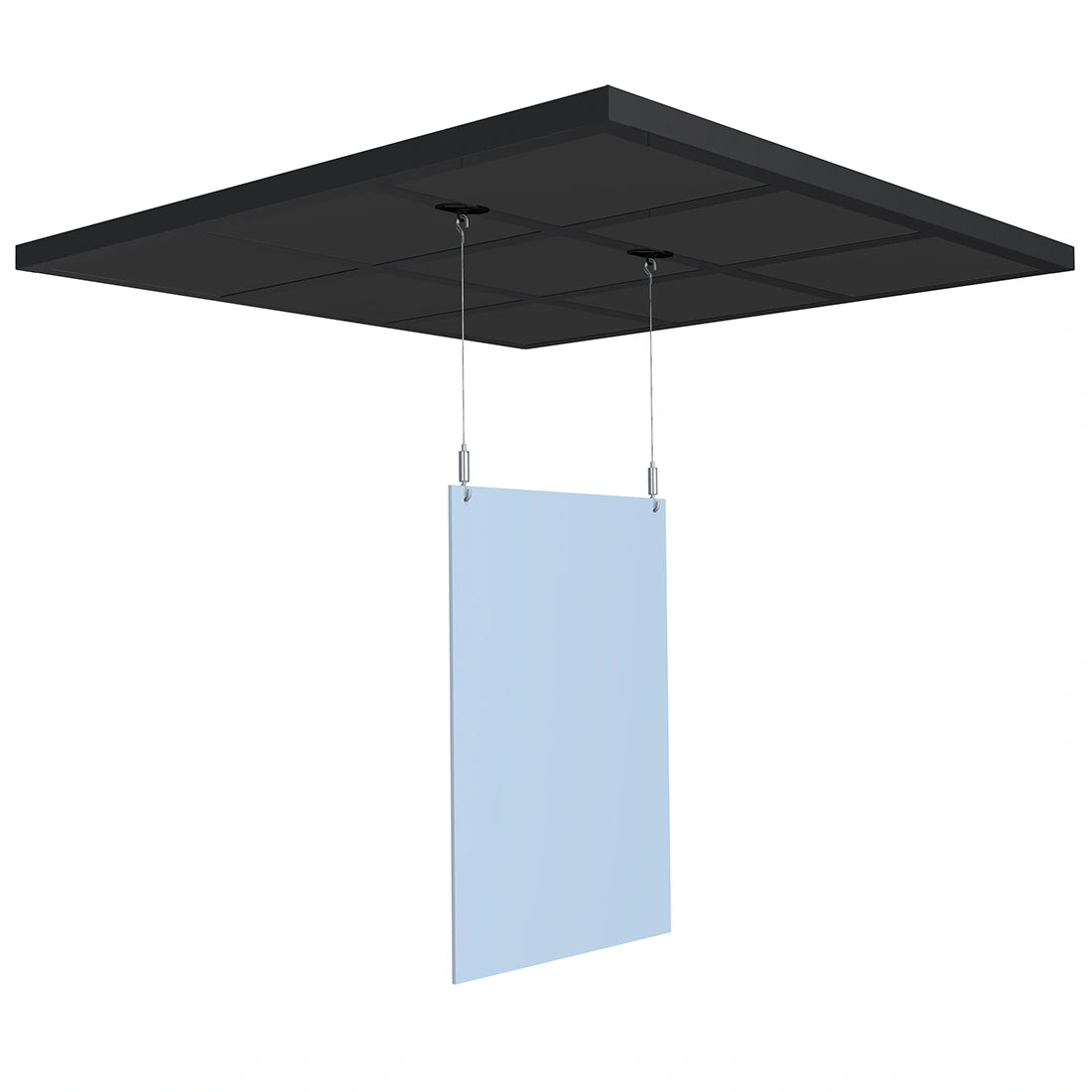 Sign hanging system – recessed ceiling