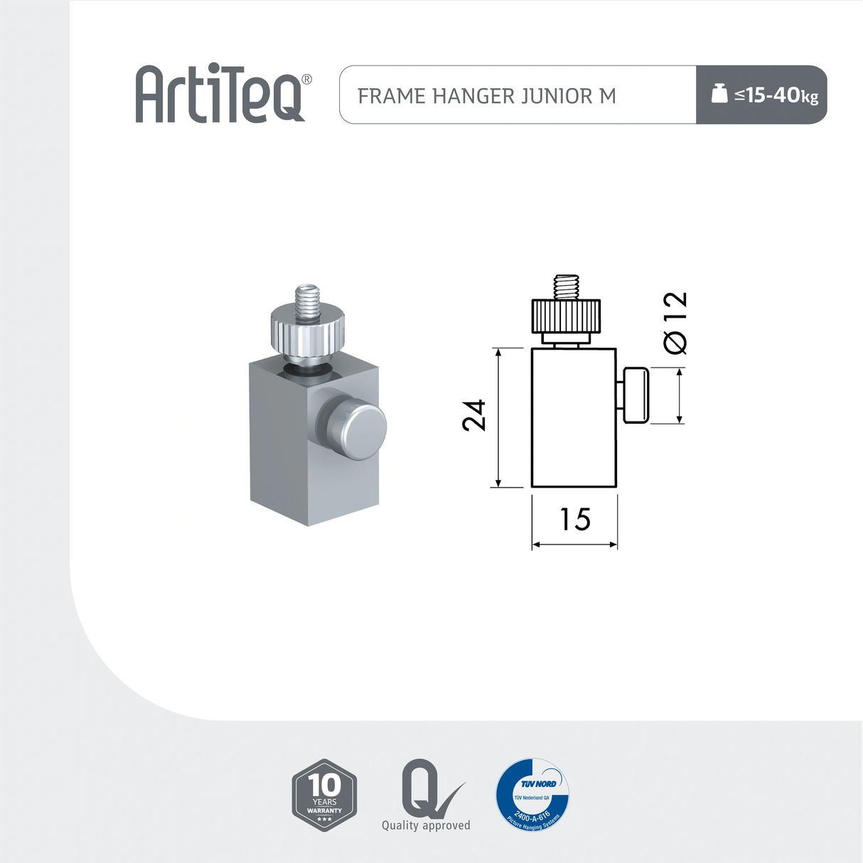 Lijntekening T&S Frame Hanger Junior M