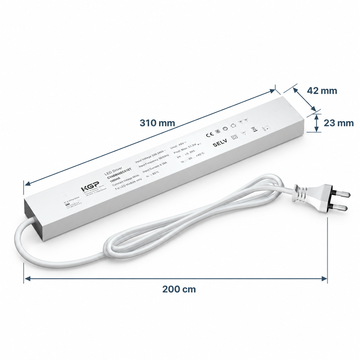 Illume Duo Rail 48V Driver Casambi 160 VA