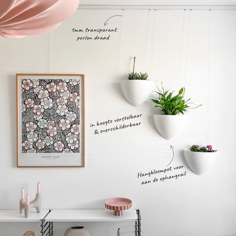 Hangbloempot groen aan de muur