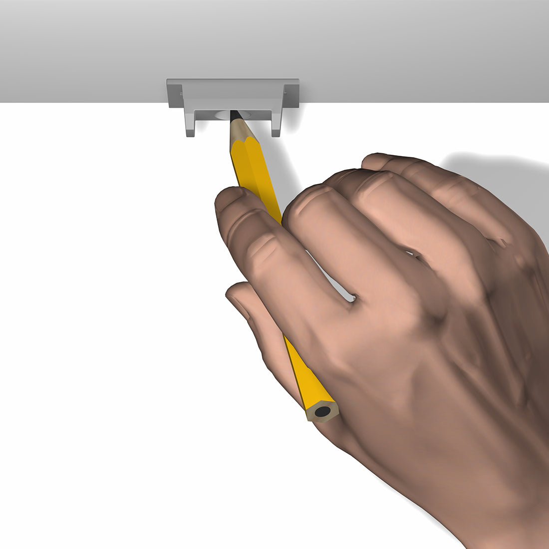 R40 Rail Click & Connect clip boormal, boorgat aftekenen