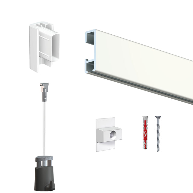 overzicht complete ophangset click rail 20 kg