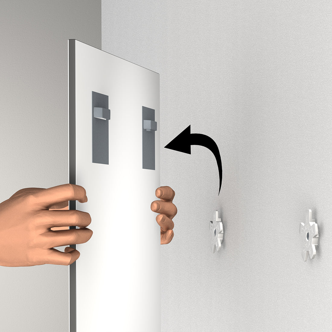 Dibond tuner paneel ophangen