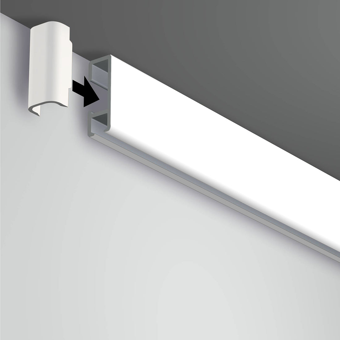 eindkap click rail op rail plaatsen