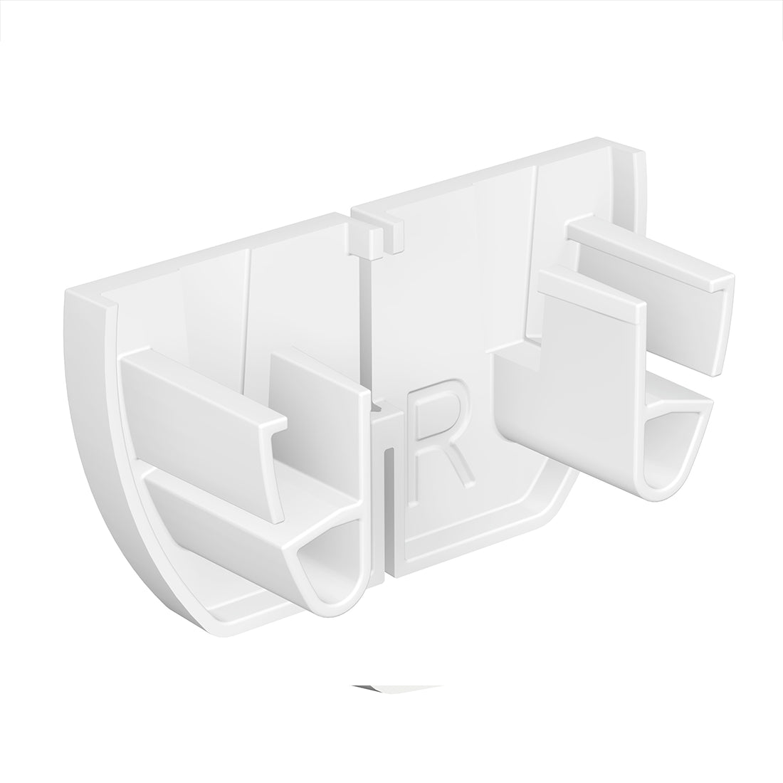 Set links en rechts eindkap up rail wit