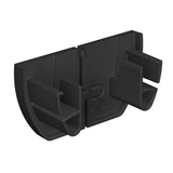 Set links en rechts eindkap up rail zwart