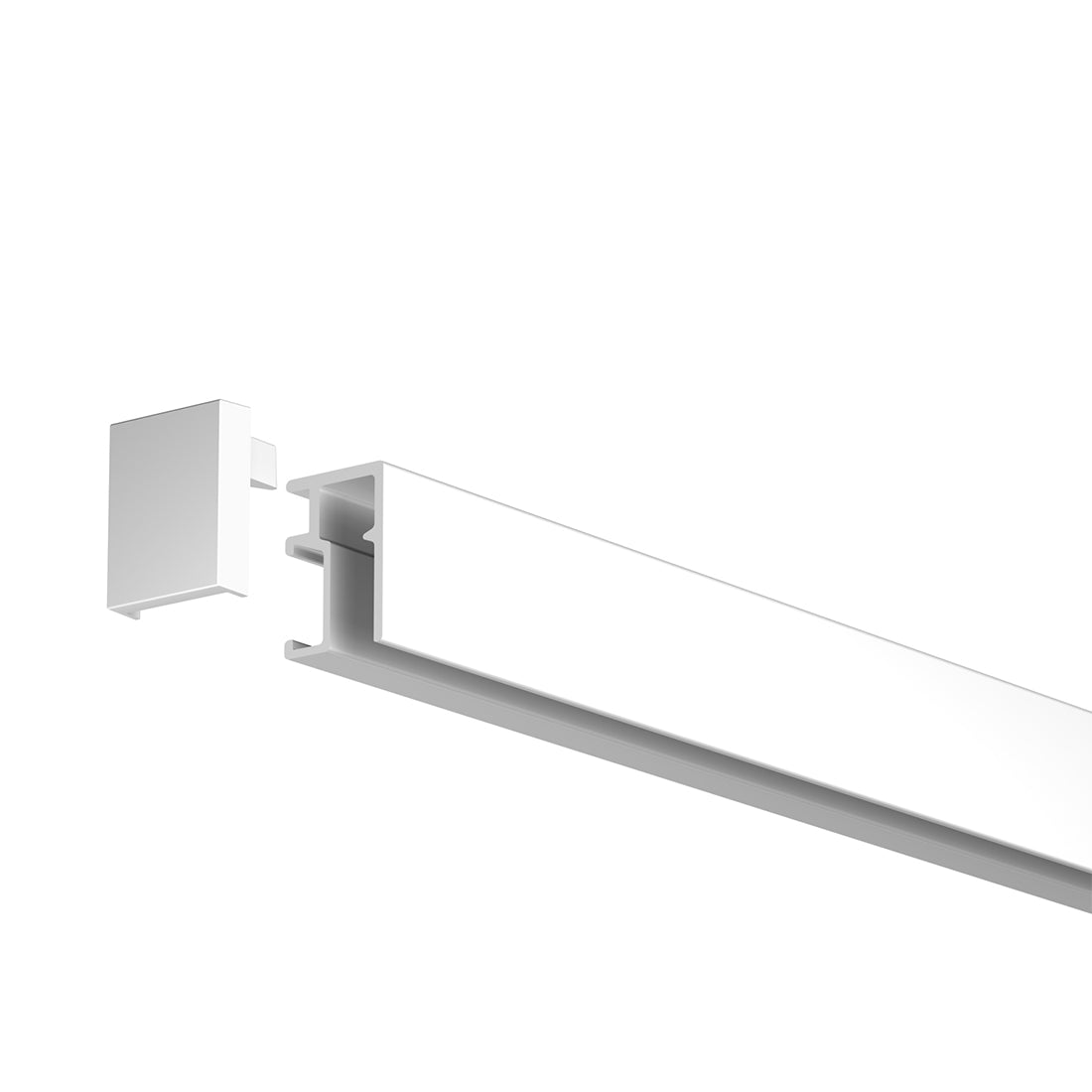 Eindkap voor R10 rail aan rail bevestigen wit