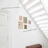 Flexible photo wall set onder schuine trap
