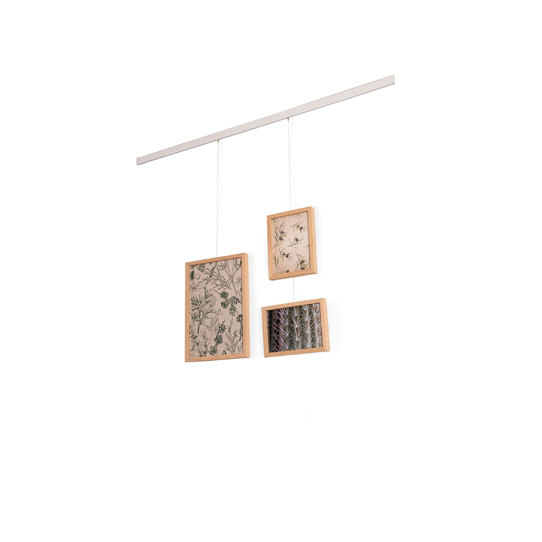 Flexible photo wall set wit 3 stuks eiken lijsten