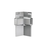 Hoeverbinder voor Click Rail pro grijs