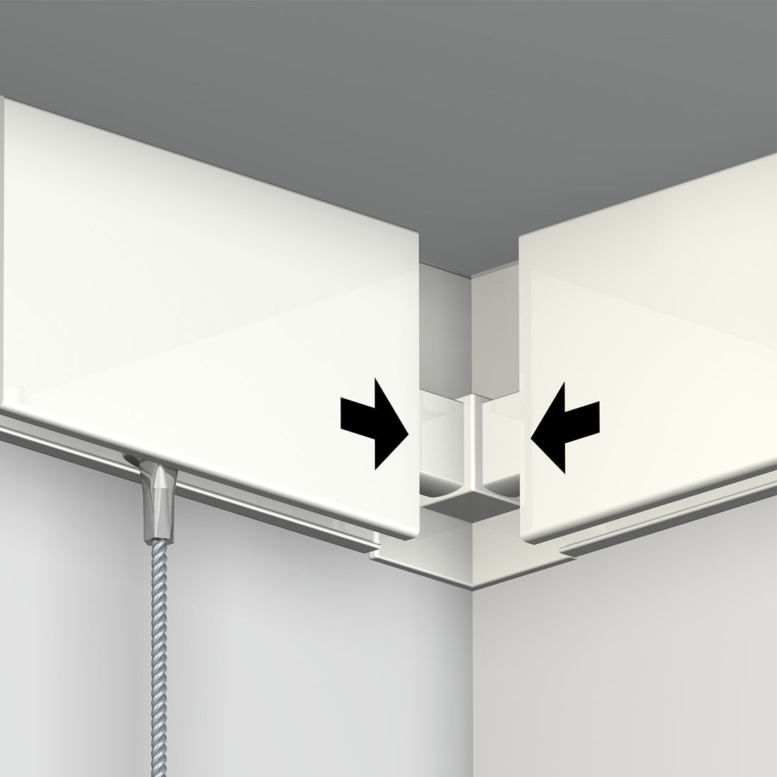 Hoeverbinder voor Click Rail pro aansluiten hoek