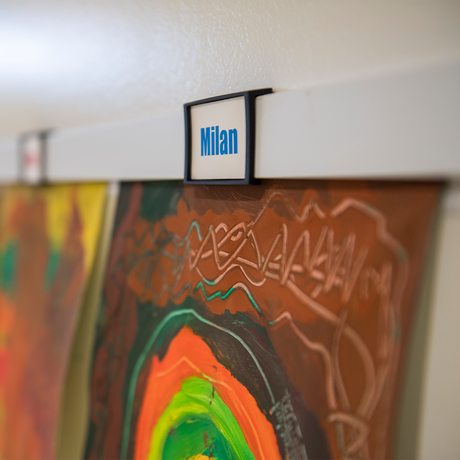 Close up Info Rail met me-clip