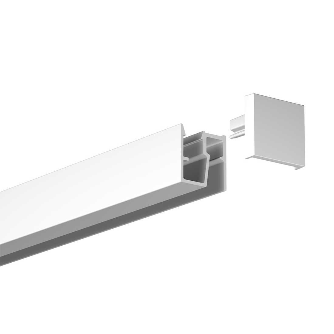 Eindkap op R40 rail monteren