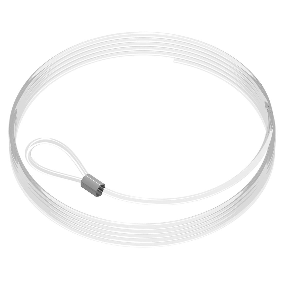 ophangdraad met lus opgerold perlon