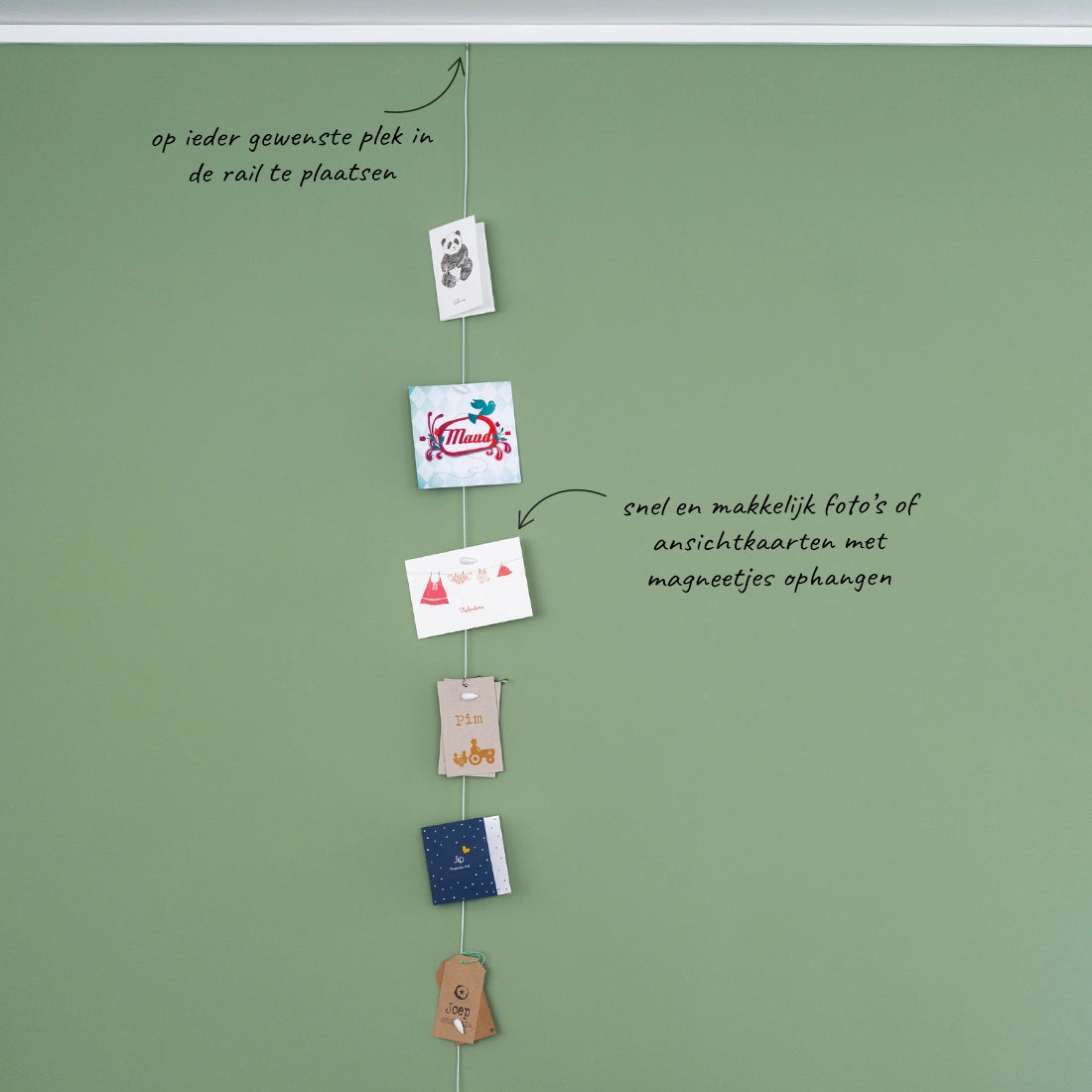 Picture Mouse kaarten aan groene wand