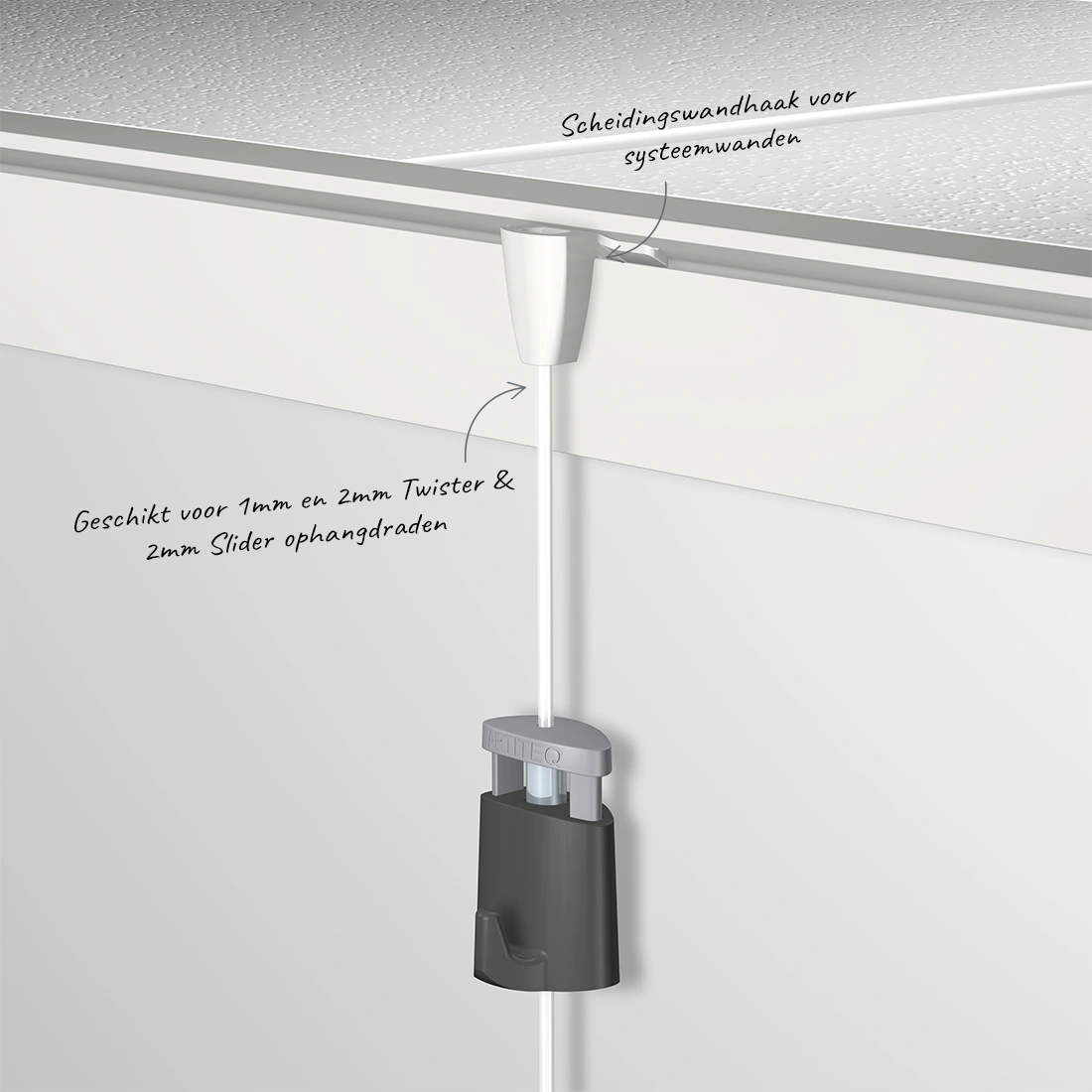 Scheidingswandhaak voor Obimex, Alcoa en Sypla