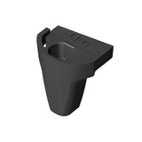 Close up scheidingswandhaak zwart