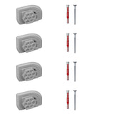 Security Clip set van 4 stuks met pluggen en schroeven