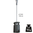 Ophangset 1 mm Twister staaldraad + Micro Grip 10 kg