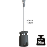 Ophangset 1 mm Twister staaldraad + Micro Grip 10 kg