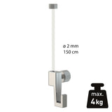 Ophangset 2 mm Glijder Economy perlon + Mini Haak 4 kg