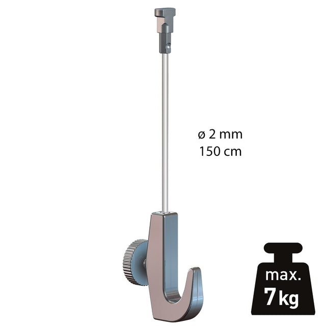 Ophangset 2 mm Twister perlon + Haak 7 kg