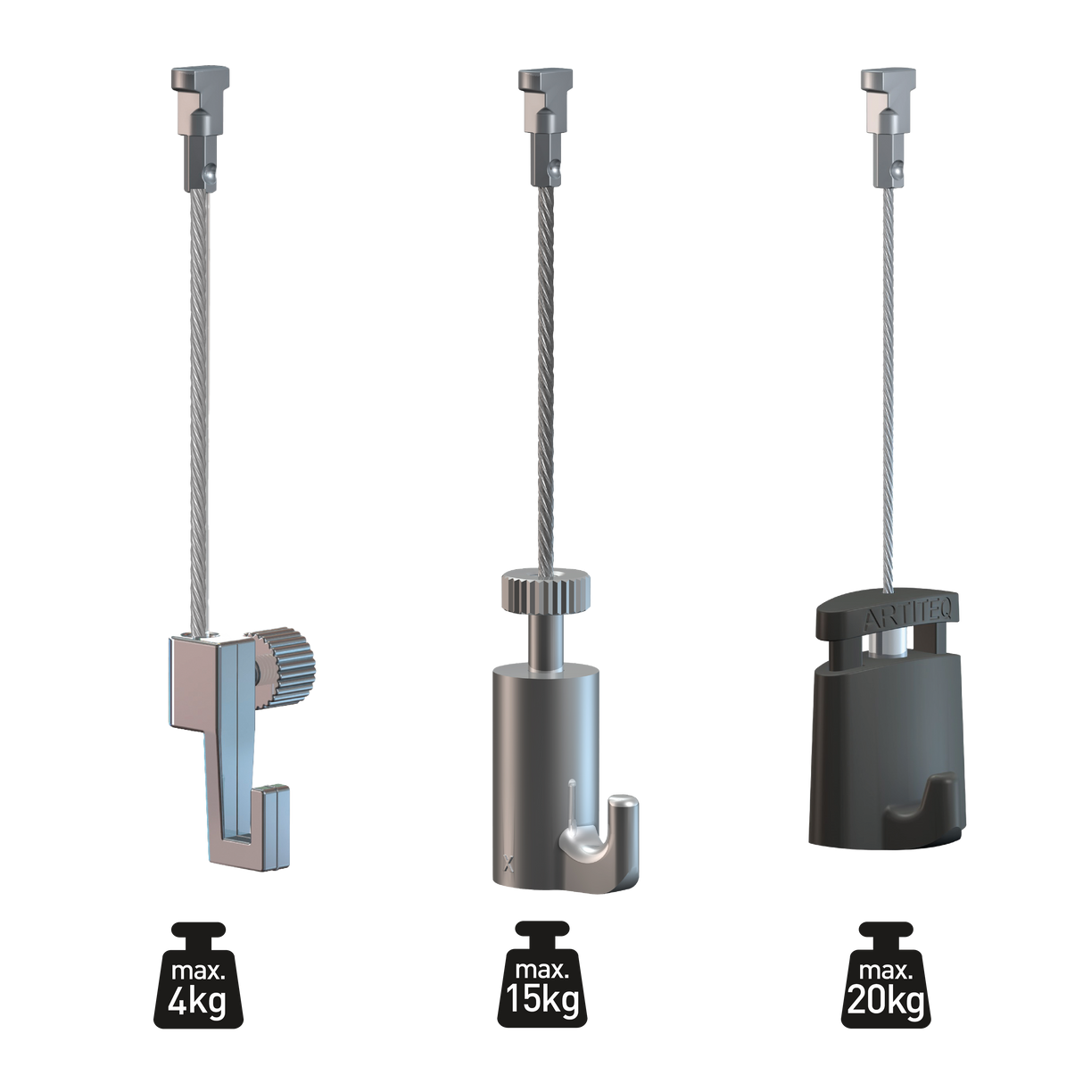 Ophangset draad + haak zelf samenstellen