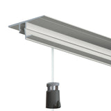 Shadowline Drywall inbouw ophangsysteem illusratie wit profiel met haak