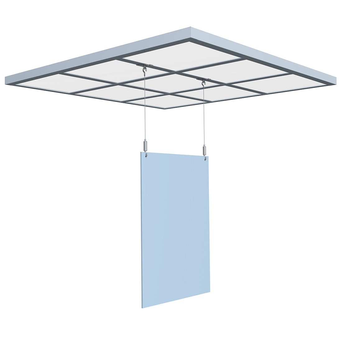 Sign hanging system – recessed ceiling