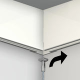 solid slider vanaf een hoek in de rail schuiven