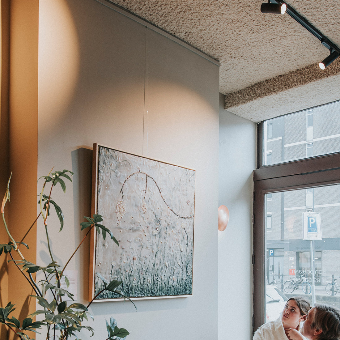 twister cliq2fix ophangdraad in restaurant schilderij