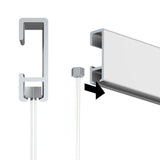 Ophangset 2 mm Glijder Economy perlon in de rail schuiven vanaf de zjijkant