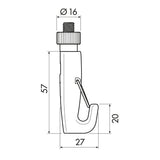 Hook Auto Grip Lock 2.5 mm 100 kg