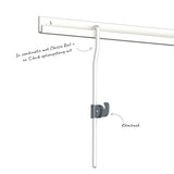 Klemhaak 20 kg in combinatie met classic rail + en de S-knip ophangstang