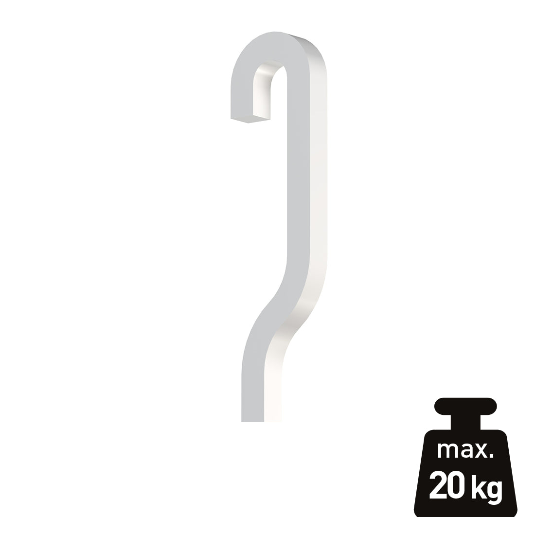 S-Stang ophangstang maximaal 20 kg draagkracht
