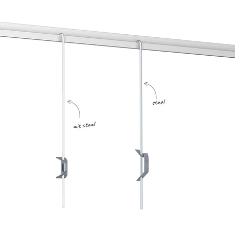 U-Top Stangen wit en staal