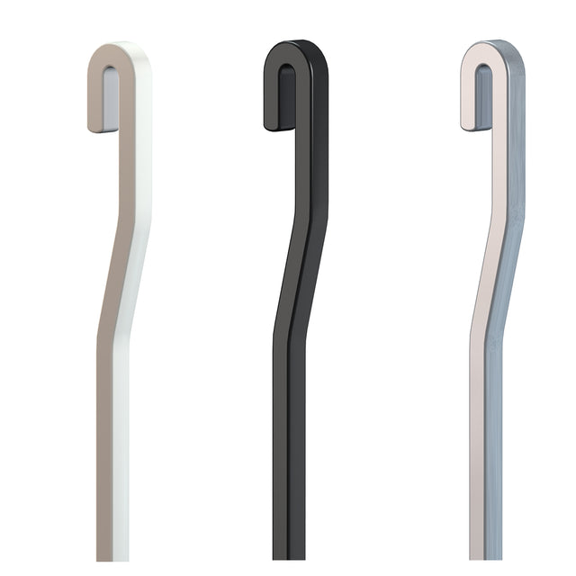 S-knik stang 4x4 zwart, wit en aluminium