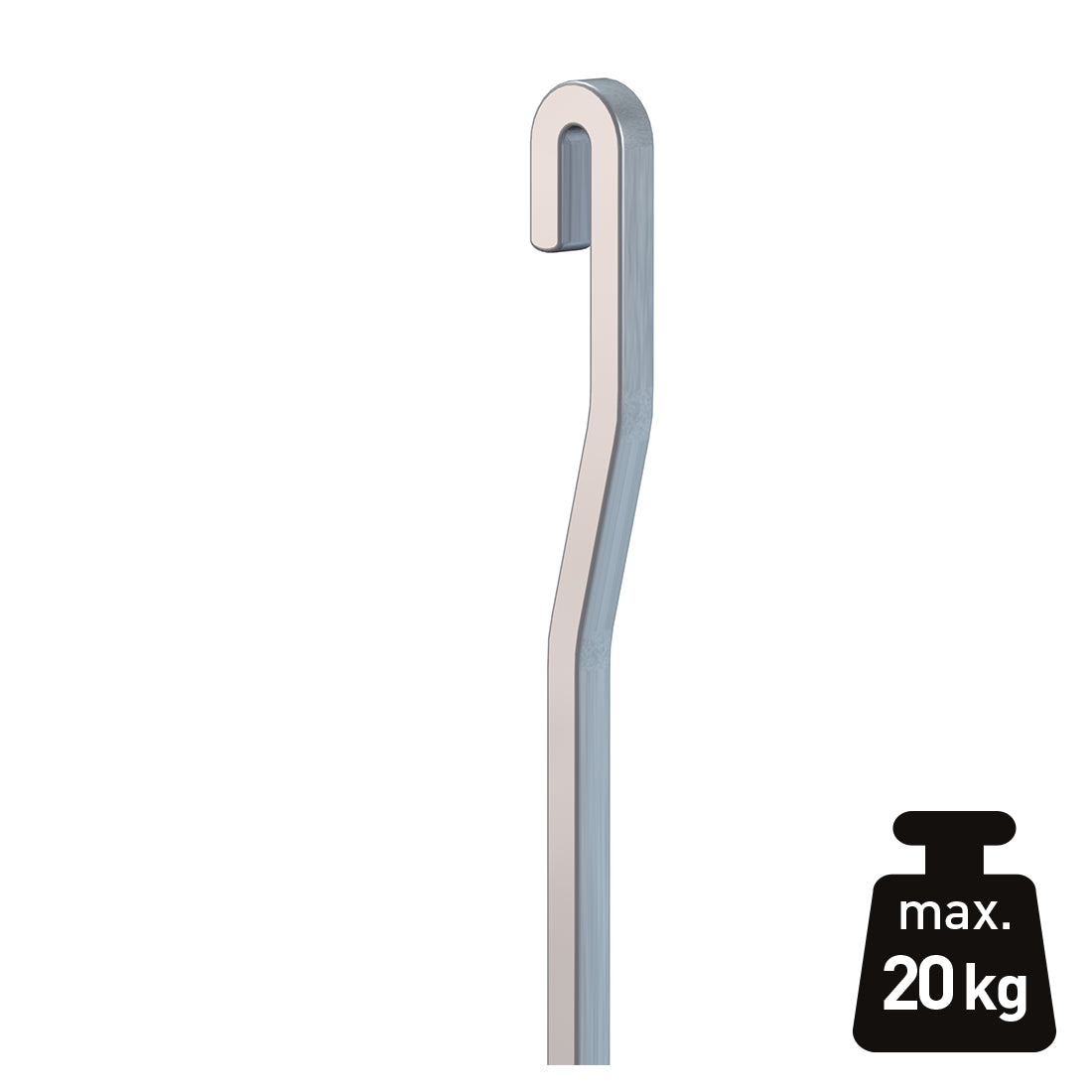 S-knik stang 4x4 aluminium 20 kg draagkracht